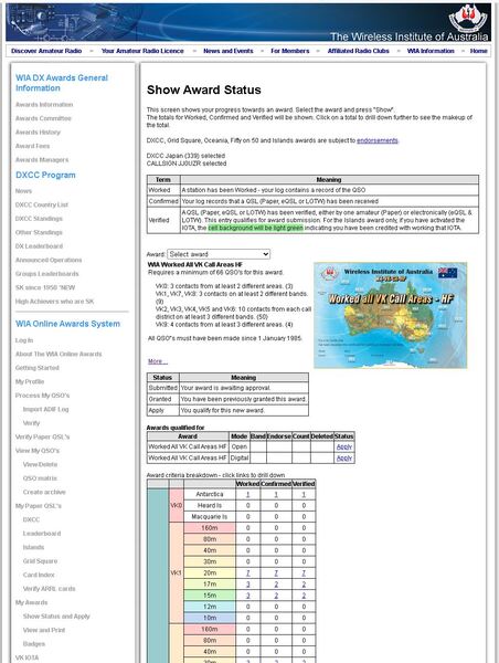 WIA online systremの照合結果
